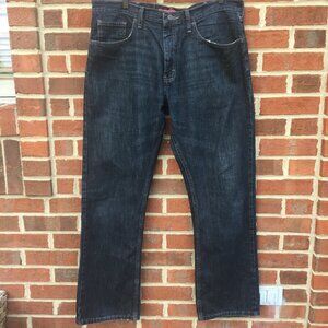 Lee Dungarees Vintage Slim Jeans Mens Size 36 Lightly Distressed Dark Wash